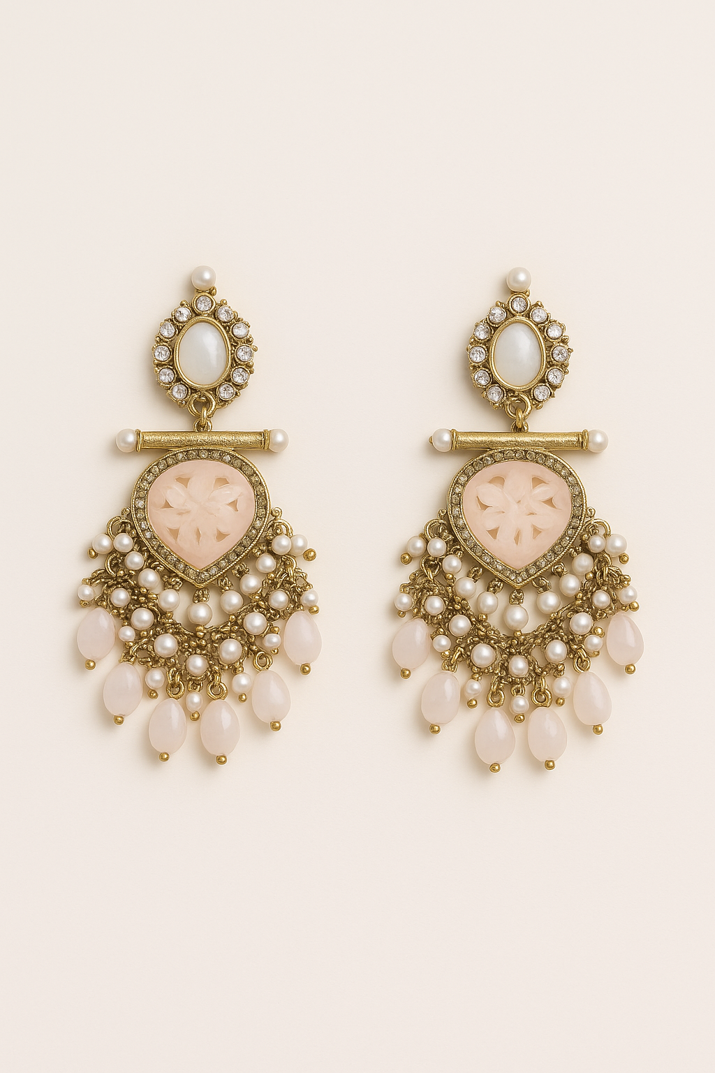 Blush Pearl Chandbali
