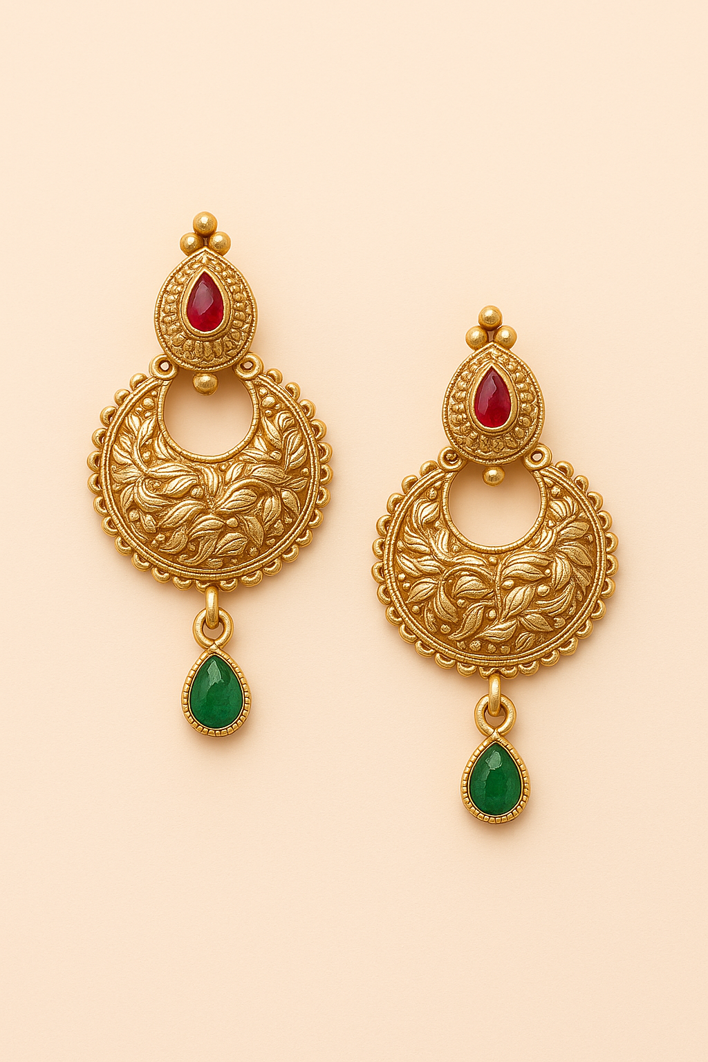 Royal Gold Chandbali Earrings